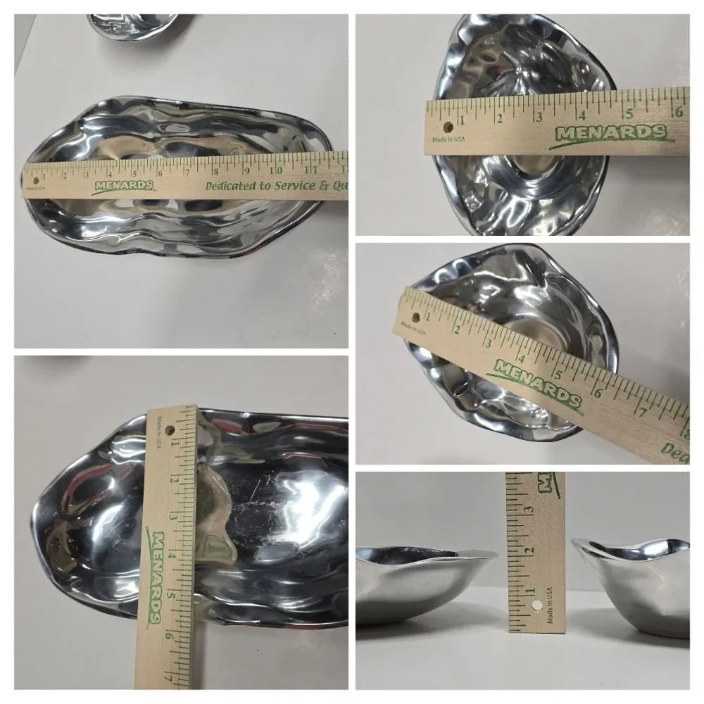 Pottery Barn Pasha Metal Polished Serving Bowls Set Of 2